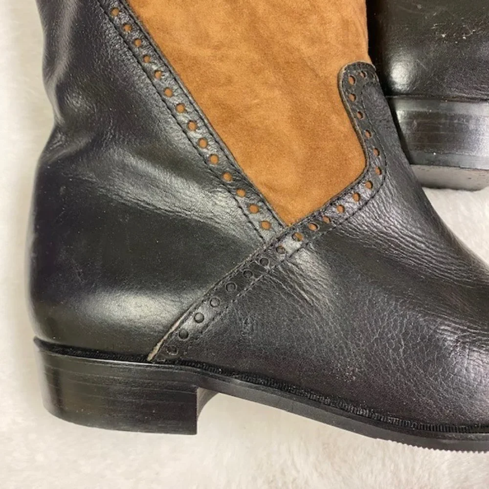 Lord & Taylor Leather and‎ Suede Tall Boots - Made In Italy - size 6